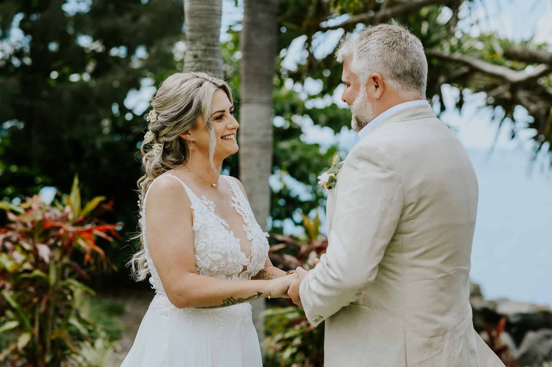 Bride and groom portraits by Tom Matthew Photography at Clearwater Beach