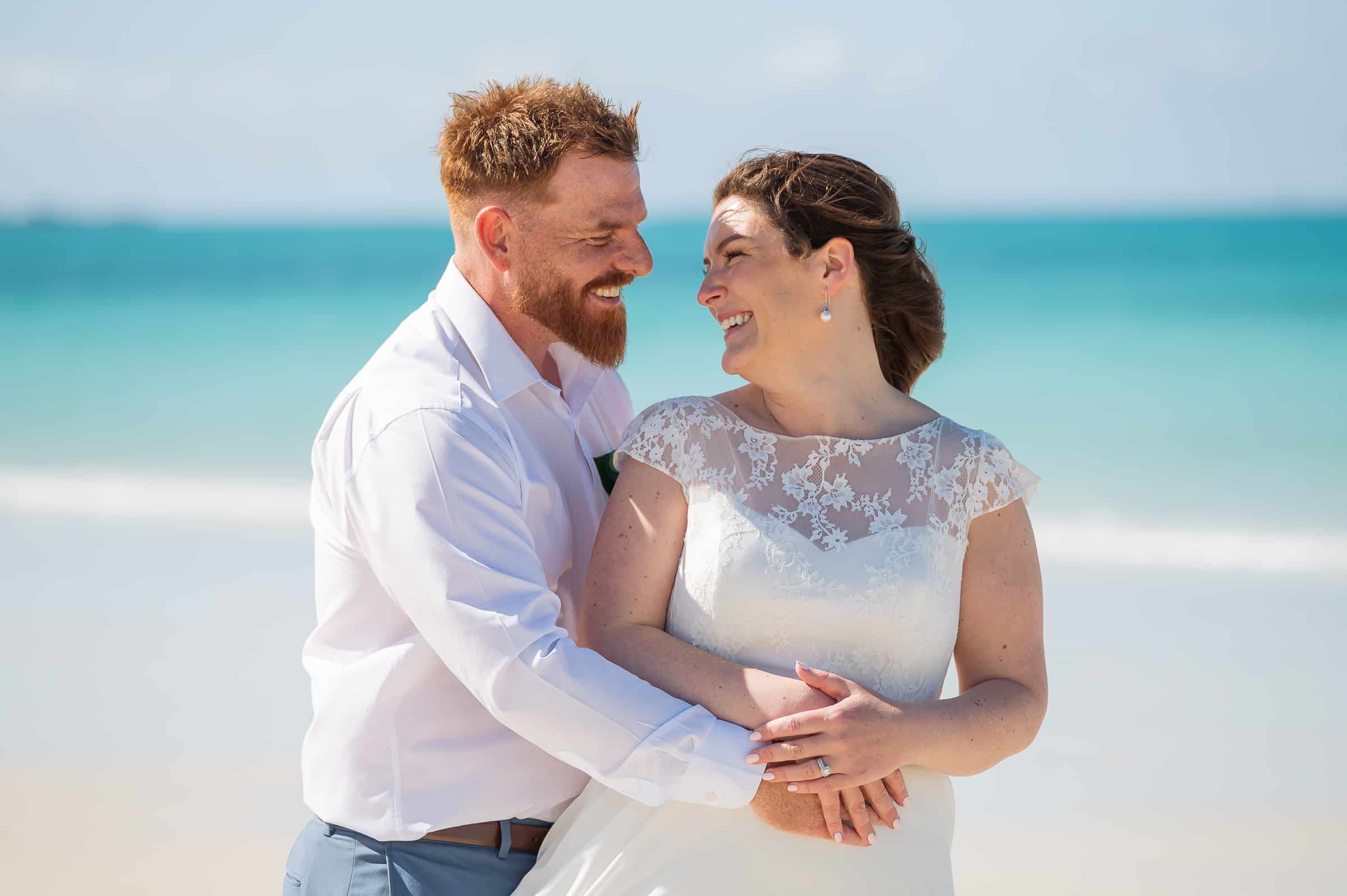 Bride and groom portraits by Anna Parker Photography at sunset