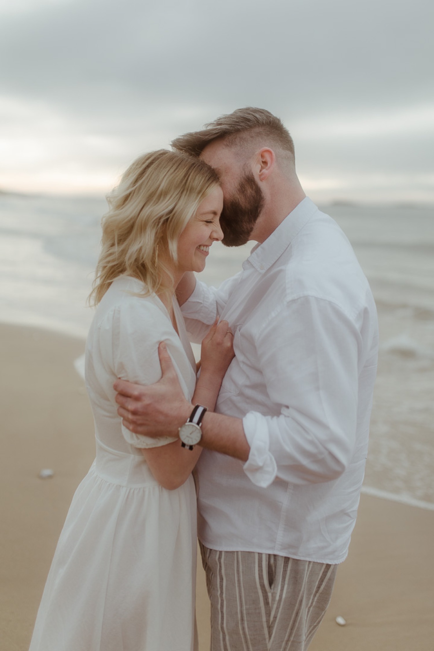 Couple portraits on Anna Maria Island during honeymoon